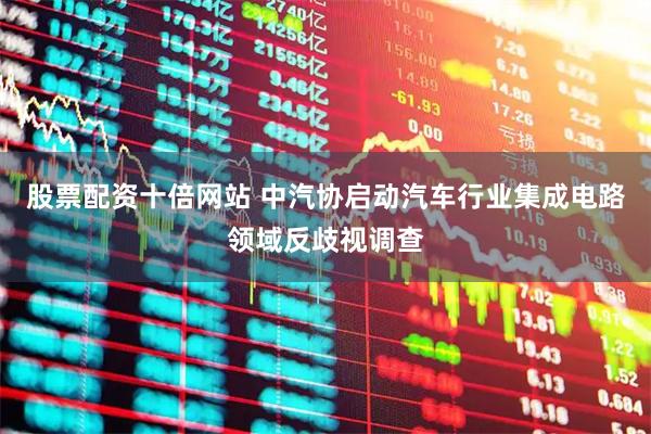 股票配资十倍网站 中汽协启动汽车行业集成电路领域反歧视调查